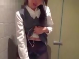 Japoniškas ofisas mademoiselle yra secretly ekshibicionistas ir kamera