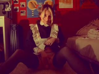 Asmr/cosplay: This Soviet mistress plays with her pussy and ass