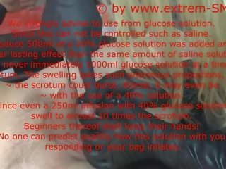 Instructions film scrotal saline infusion English text LONG