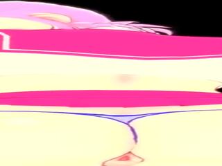 Nymphomaniac hentai szmata, onanizuje się w przedni z swój chuj.