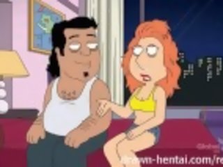 Keluarga sesama animasi pornografi - seks tiga orang dengan lois