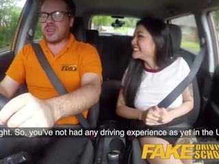 Fake Driving School attractive Japanese Rae Lil Black splendid for Instructors pecker