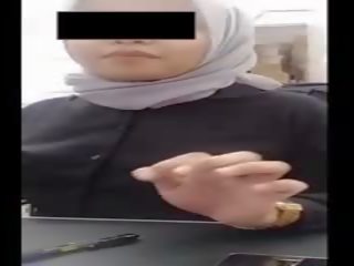 Hijab lover with Big Tits Heats His youngster at Work by Webcam