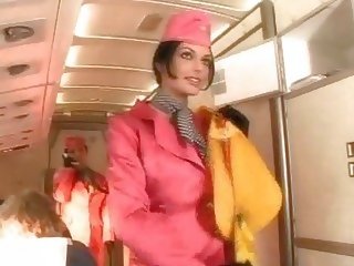 Great air hostess sucking pilots big peter
