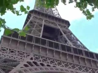 Eiffel Tower extreme public sex clip threesome in Paris France