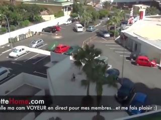 สำเร็จความใคร่ sur จันทร์ balcon avec des voyeurs francais