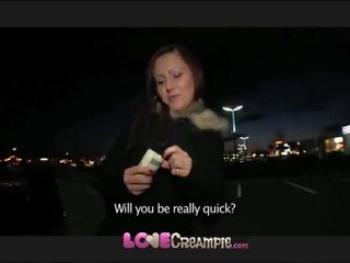 Love Creampie Her pussy drips with cum 10 min after sex clip in car