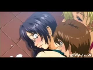 Hentai Babes Cumming In Locker Room Threesome