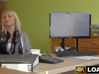 Attractive Blondie Bent Over and Fucked Hard in Office