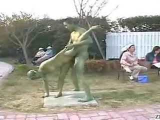 יפני מוזר statue סקס סרט