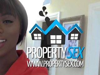 Propertysex - pimasz fekete igazi estate ügynök fajok között trágár csipesz -val buyer