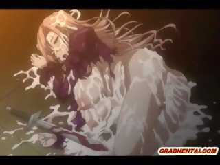 Žvalus japoniškas anime žiauriai čiuptuvėlis gaidžiai pakliuvom ir sperma a