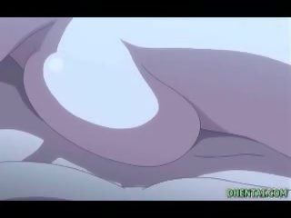 Perky hentai lassie with bigboobs gets licked her wet